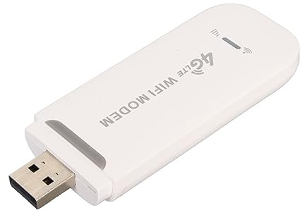Annadue Routeur WiFi USB 4G LTE, Point D'accès WiFi Mobile de Poche 150 Mbps avec Emplacement pour Carte SIM, Cryptage WiFi WPA WPA2, Modem WiFi Mobile pour Bureau, Voyage, Maison (Blanc)