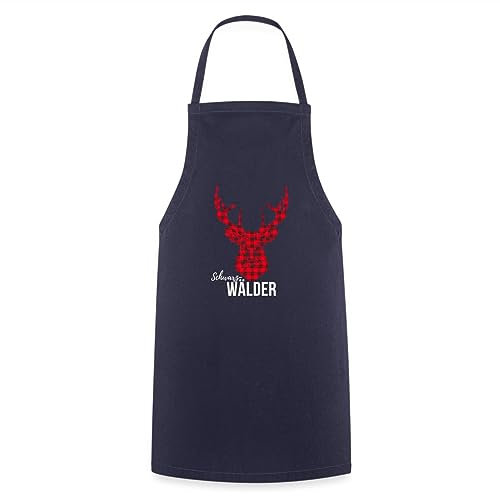 Spreadshirt Schwarzwälder Geschenk Schwarzwald Mann Souvenir Hirsch Kochschürze, One size, Navy