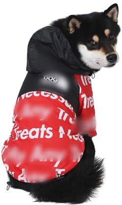 ChoChoCho NASA Hunde-Regenmantel, reflektierende Regenjacke, wasserabweisend, stilvolles Streetwear-Outfit für Hunde, Katzen, Welpen, Größen S, M, L