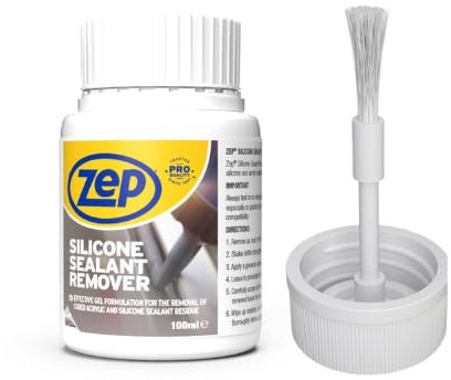 Zep Silicone Sealant Remover 100ml, Silicone Remover for Removing Bathroom with or Without A Sealant tool or SIlicone Tool with Convenient Brush Cap
