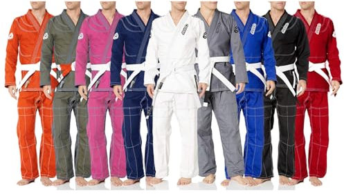 REEVO Guard BJJ Gi ultraligero para niños y adultos, uniforme brasileño de Jiu Jitsu con cinturón blanco gratis