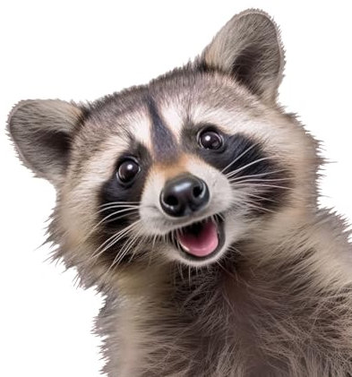 Image de fenêtre raton laveur amusant I coloré des deux côtés I 20,3 x 21,4 cm I réutilisable I dv1436