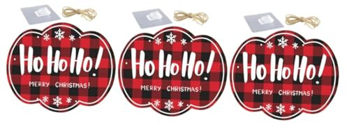 Ciieeo 3 Sätze Auflistung Weihnachts Party Weihnachten Party swandschild zartes Hängebrett sdekorationen Frohe en-Zeichen Türanhänger -Türschild Holz