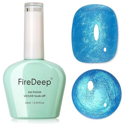 Firedeep Blue Pearl Gel Nagellack 16ML Große Flaschen Blau Shimmer Glitter UV/LED Soak Off Gel Lack für die Nagelkunst Maniküre DIY 1Pcs