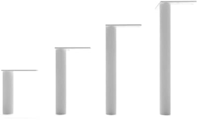 HEVVA 4er-Set Möbelfüße - LINZ - Rund (Höhe 20 cm, Weiß) | Möbelbeine, Standfüße, Design-Möbelfüße, Sideboardfüße, Waschtischunterschrankfüße, Möbelerhöhung, Metallfüße für IKEA-Hacks