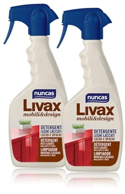 Nuncas Livax Mobili&Design Détérgént Bois Laqués - 500 ml (Lot de 2)