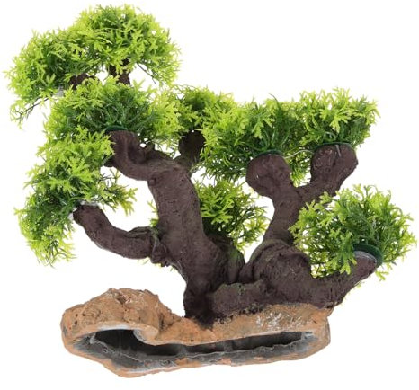 Parliky Künstlicher Baum Für Aquarium Realistische Plastikpflanze Für Fischbecken Und Terrarien Dekoratives Landschaftsornament Aus Sicherem Kunststoff Pflegeleicht Und Fischfreundlich