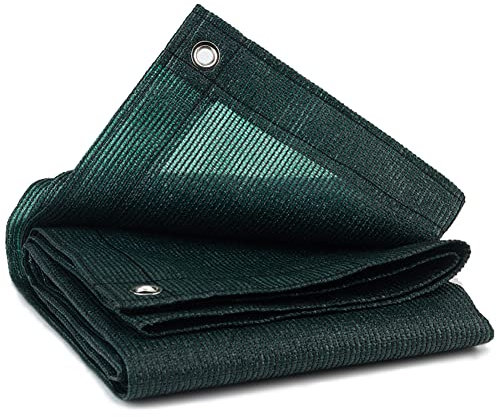 Green Sunblock Schattentuch, 90 % UV-beständig, reißfest, Netzgewebe, für Garten, Gewächshaus, Camping, Schattenabdeckung, Metallloch, Sichtschutz, 3 x 9,5 m