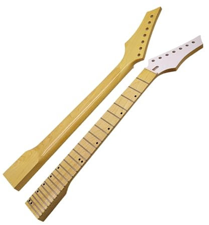LUNCHS E-Gitarrenhals Linkshänder Kanadischer Ahorn Gitarrenhals 7-Saiter 24-Bund 2,51 Zoll Breit Geeignet Als Geburtstagsgeschenk