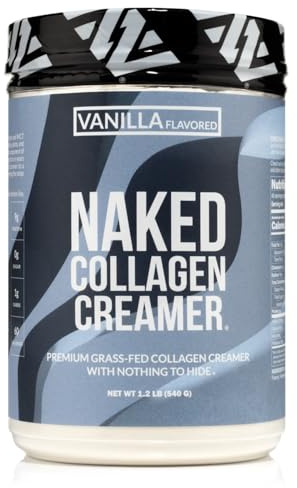 Naked Collagen Coffee Creamer – Vanille-Kollagen-Creamer für Kaffee – milchfrei, glutenfrei, gentechnikfrei – unterstützt Haare, Haut und Nägel – 40 Portionen