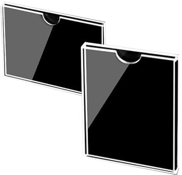 Acryl-Schilderhalter, doppelschichtig, transparent, für Karten, vertikale A4-Größe (297 x 210 mm), ideal für Einzelhandel, Büro und Veranstaltungen, 10 Stück
