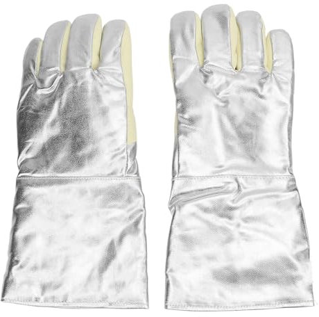 KKPLZZ Gants Résistants à la Chaleur 500 ℃, Anti-brûlure, Résistants à L'usure, Gants de Travail Renforcés pour les Aciéries, les Fonderies et la Cuisson