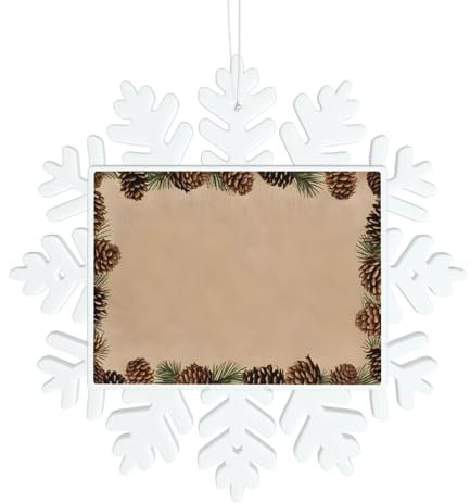 Tannenzapfen-Bordüre, Ornament für Weihnachtsbaum-Dekoration, mit Bild im Inneren, Projektionsanhänger, neue Heimdekoration, für Weihnachten, Party, Gedenkgeschenke für Familie