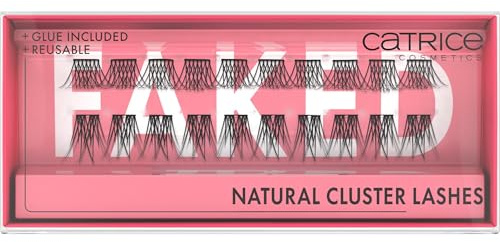 Catrice Faked Natural Cluster Lashes, künstliche Wimpern, Schwarz, langanhaltend, Falsche Wimpern-Effekt, vegan, ohne Mikroplastikpartikel, Nanopartikel frei, ohne Parfüm, 3er Pack (3x20pcs)