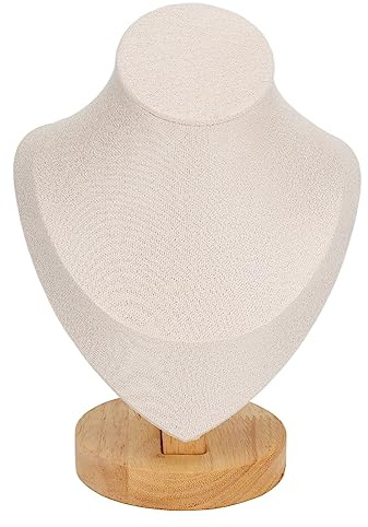 Black PU Leather Jewelry Byst Display Necklace Holder Stand Mannequin Display, Smycken för Butiksarmband, örhängen, Ringmässiga Mässor (Yosoo Health Gearn23kaw4ust-14)