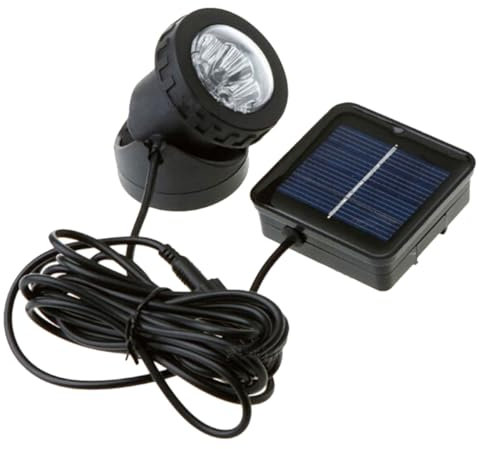 GALPADA Solar Light Submersible Led Underwater Projector Lamp for Outdoor Garden and Fish Tank Energy-Saving Solar Charging Warm Light Design