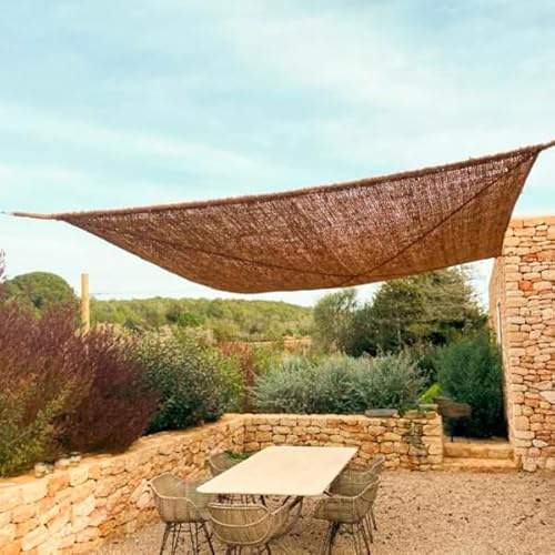 VDC Vela sombreo Fibra de Coco/Toldo Vela/Tela de sombro/Malla de sombreo/Jardin/Patio/terrasa /100% Naturales y ecológicas/ 60% de Sombra (3X4)