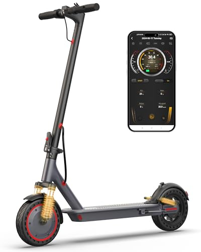 VOLPAM Electric Scooter for Big Kids, Max Speed 19/21MPH, Up to 17-28 Miles Range, 500W/350W/250W Motor Adult E-Scooter, Foldable Scooter with Dual Braking, Smart APP