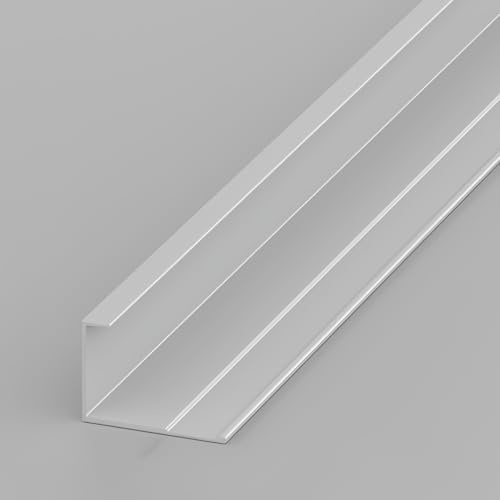 Coayuou Übergangsprofil 100cm* 3 Stück Abschlussprofil Rostfrei & Langlebig Aluprofile Einfache Montage Ideal Für Saubere Übergänge An Wänden, Ecken & Duschen(Weiß,7.5mm)