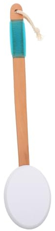WEKADRIN Spazzola Doccia Corpo con Manico Lungo Antiscivolo per Esfoliazione e Applicazione Solare Spugna Bagno Scrub Schiena Ergonomica Blu