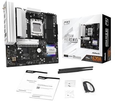 Asrock A620AM PRO RS WIFI Amd Socket Am5 Motherboard 4 X Ddr5 Dimm Slots 1 X M.2