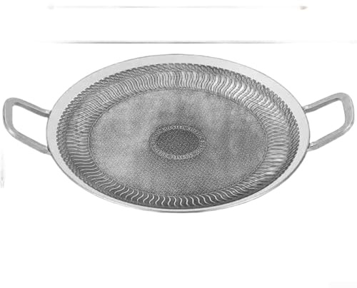 Bistecchiera in acciaio inossidabile 316L con design barbecue senza fumo e ritenzione del calore a cinque strati, compatibile con piani cottura a gas e induzione per uso esterno (34 cm completamente