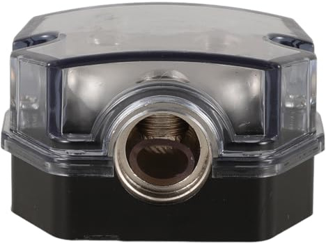 HEMOTON Portafusibile per Amplificatore Audio Auto in Lega Multifunzionale Blocco Fusibili Doppio 1/2 Pollice Protezione Sovraccarico e Riduzione Rumore per Impianto Stereo Auto