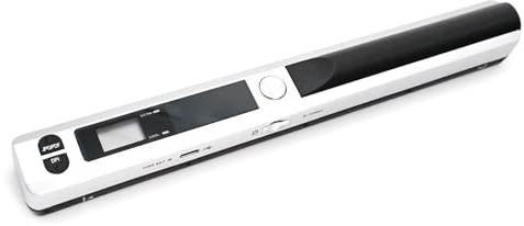 RuiJOTWAT A4 size portable handheld document/receipt photo scanner, 900 DPI high resolution, JPG and PDF scanning,Silver