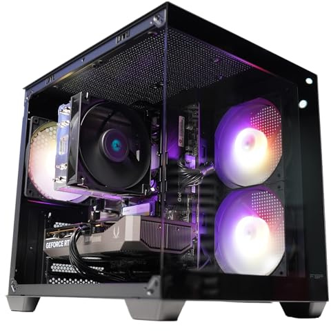 Golook PC Gaming Fisso, R5 4500, RTX 3050 6GB GDDR6, 32GB RAM, 500 GB NVME M.2 Gen4, WiFi, Computer Fisso Essential