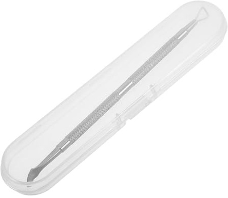 ROMISBABA Herramienta para Cutículas de Acero Inoxidable Diseño de Doble Punta, Cómoda y Multifuncional para Manicura Profesional y Cuidado de Uñas en Plata