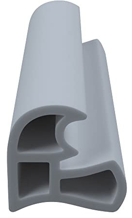 DIWARO® Stahlzargen-Dichtung SZ167 | grau | 5 lfm für Haus- und Innentüren. Zum Schallschutz und abdichten der Tür. Bestehend aus TPE (Thermoplastischen Elastomer)