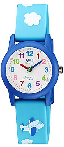 Citizen Q&Q Kinder-Uhr Silikon 10 Bar Motiv bunt Lernuhr Analog Quarz