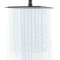 Rainsworth 12 Zoll Luxus Regendusche Anti-Kalk Regen Edelstahl Duschkopf Regendusche Quadratischer Einbauduschköpfe Duschbrause Kopfbrause Wasserfall Regenduschkopf, Matt Schwarz