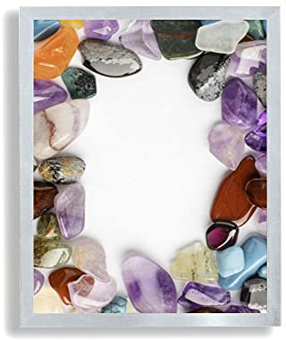 arte-tuo Bilderrahmen Opal N | 48x64 cm | Silber Vintage | klares Kunstglas | Poster Puzzle Diamond Painting Drucke