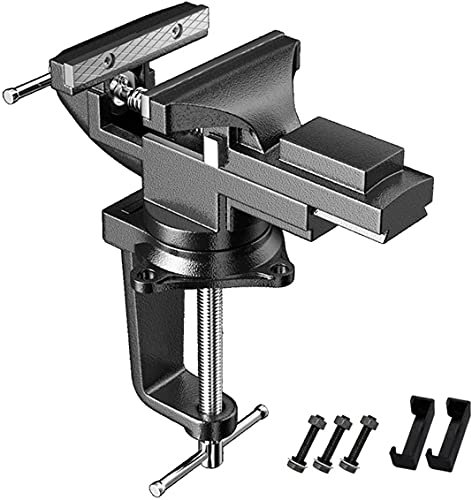 GOONSDS Vise De Table, 360 ° Pivot Swivel Beench Serre-Pieds Accueil Vise Pince-on Vise Outil De Réparation Vise Banc De Travail Portable,A
