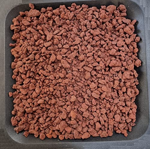 AlmaStore Lapillo Vulcanico Rosso, Granulometria 5/10 mm, 5 kg (5 Litri) per Piante Grasse, Giardino, Bonsai, Acquario, Lava vulcanica