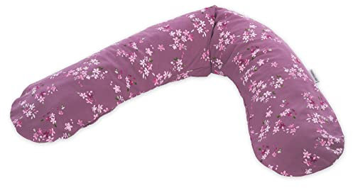 Theraline Coussin d'allaitement original avec rembourrage en épeautre - Couleur : 177 - Motif rêve de fleurs