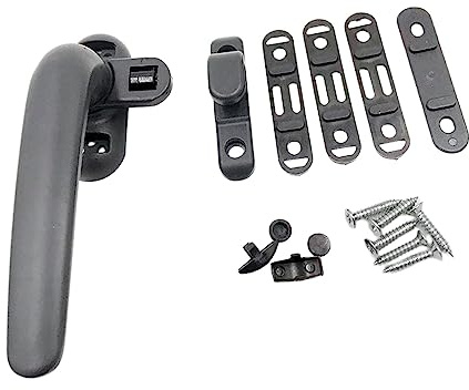 Colcolo Manija de Bloqueo abatible Manijas de Ventana Hardware de Ventana Ventana Interior y Exterior Manija de Puerta para Puerta de Doble acristalamiento, Izquierda