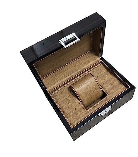 BONOOL CLoxks Uhrenbox, hochwertige Uhrenbox aus Holz, Einzeluhren-Aufbewahrungs-Organizer, Schmuck-Organizer (19 x 13,5 x 10 cm), Uhren-Organizer für Aufbewahrung und Präsentation