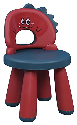 Fulenyi Kinder Schreibtischstuhl aus Kunststoff - Kinderhocker - Bequem Leicht Und Robust - Geeignet Für 2 Bis 6 Jahre - Leicht Zu Reinigen - Ergonomische Sitzfläche - Dinosaurier Design