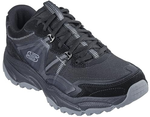 Skechers Men's Vigor at Richwood Trekking Low Cut Shoes, Black Leather/Synthetic/Trim, 8 UK
