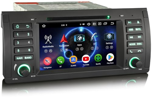 erisin Android 16 Autoradio Carplay 4GB 64GB per BMW X5 E53 Navigatore GPS | Android Auto DSP Bluetooth 5.0 WiFi Dab+ RDS SWC CD DVD FM Radio IPS Canbus