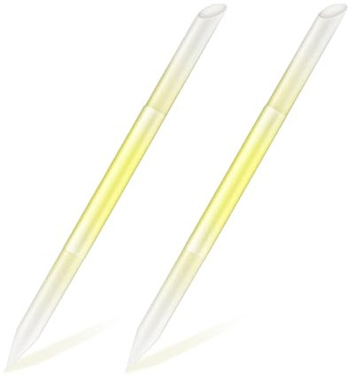 BEZOX 2 Stück Nagelhautschieber aus Glas – Manikürestäbchen mit zwei Enden – Premium-Maniküre-Werkzeuge aus Glas – Fingerspitzenfeile für Hornhaut und trockene Haut, Nagelformer