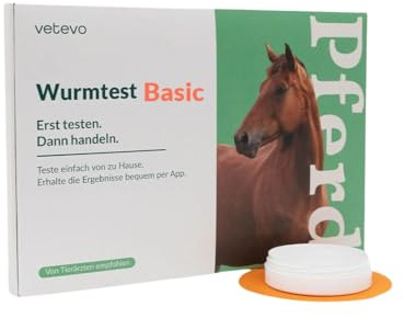 vetevo Wurmtest Pferd Basic - Spulwürmer, Strongyliden & Leberegel | Ergebnis in 12 Stunden, 3 Proben an aufeinanderfolgenden Tagen, findet die passende Wurmkur fürs Pferd