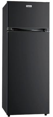 FrigeluX Réfrigérateur double porte Noir RDP215NE 205L