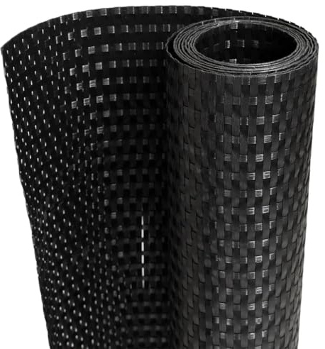 vidaXL Balkon-Sichtschutz Schwarz 300x90 cm Poly Rattan