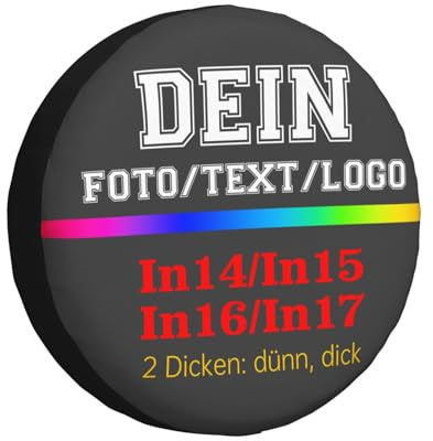 Personalisierte Foto-Reserveradabdeckung - Individuelle Reifenabdeckungen Fügen Sie Ihr Foto/Logo/Text, Wasserdicht Staubdicht, Universelle Reserveradabdeckung, Fotogeschenk, (15 inch)