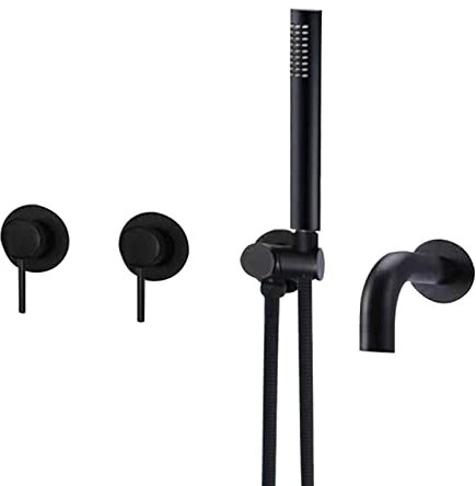 XCHSXYL Miscelatore Doccia Pannello Doccia LED Cascata Pioggia Display Digitale Rubinetto Doccia Set Spa Massaggio Getto Colonna Bagno Miscelatore Rubinetto Torre (Stile 08)