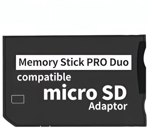 Memory Stick Adapter for PSP 1000 2000 3000 Micro SD to TF Convertor | Memory Stick PRO Duo MagicGate Card for Handycam Camera Sony Playstation Portable TF to MS Tools Black