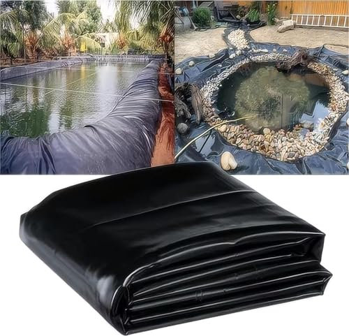 Revestimiento de estanque de polietileno de alta densidad reforzado de 0,3 mm para estanques preformados al aire libre, fuentes de agua, jardines, instalación flexible